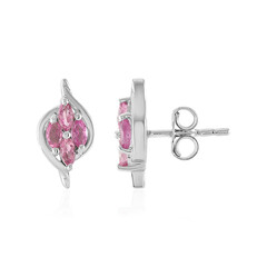 Orecchini in argento con Tormalina Rosa Brasiliana