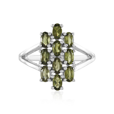 Anello in argento con Moldavite