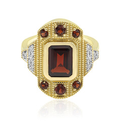 Anello in argento con Granato Mozambico