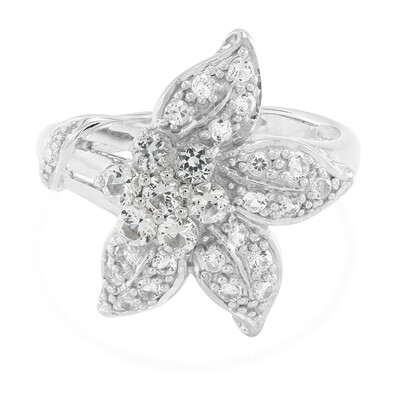 Anello in argento con Topazio Bianco