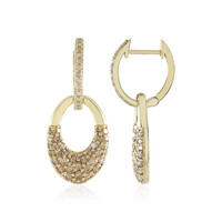 Orecchini in oro con Diamante Champagne I2