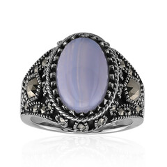 Anello in argento con Agata Blu Lace (Annette classic)