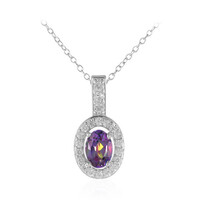 Collana in argento con Topazio Mistico Mirtillo