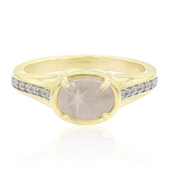 Anello in oro con Zaffiro Stellato Bianco