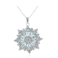 Collana in argento con Topazio Blu Cielo