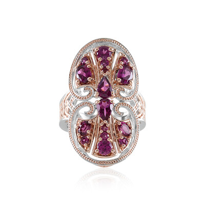 Anello in argento con Rodolite (Gems en Vogue)