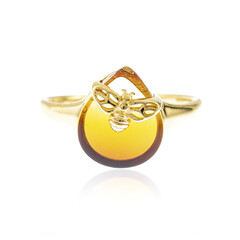Anello in argento con Ambra Baltica