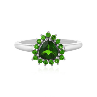 Anello in argento con Diopside Russo