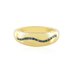 Anello in argento con Diamante Blu I2