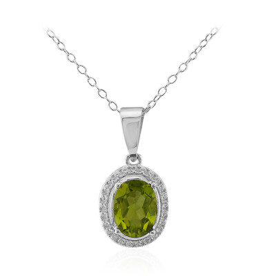 Collana in argento con Peridoto della Birmania