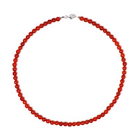 Collana in argento con Onice Rossa