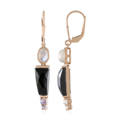 Orecchini in argento con Spinello Nero (KM by Juwelo)