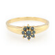 Anello placcato in oro con Diamante Fancy