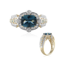 Anello in oro con Topazio Blu Londra (SUHANA)