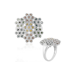 Anello in argento con Diamante Giallo I2