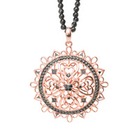 Collana placcata in oro con Diamante Nero