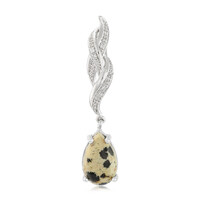 Ciondolo in argento con Diaspro Dalmata