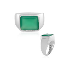 Anello in argento con Onice Verde