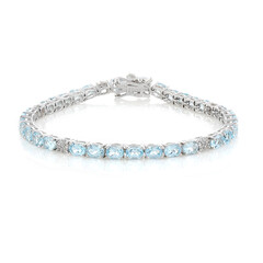 Bracciale in argento con Topazio Blu Cielo
