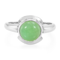 Anello in argento con Crisoprasio Imperiale