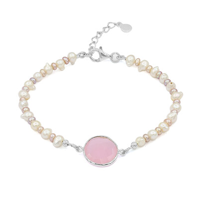 Bracciale in argento con Quarzo Rosa (TPC)