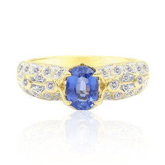 Anello in oro con Zaffiro Ceylon