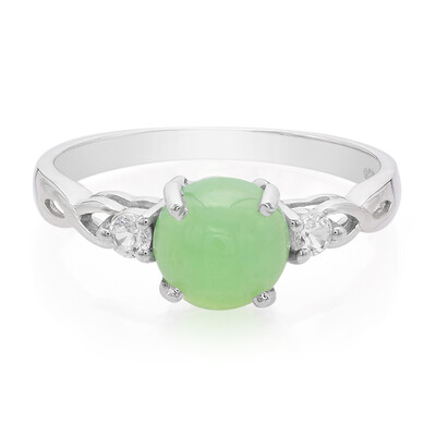 Anello in argento con Crisoprasio Imperiale