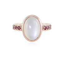 Anello in argento con Pietra di Luna Bianca (KM by Juwelo)
