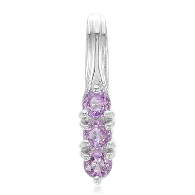 Ciondolo in argento con Zaffiro Ceylon Porpora (non riscaldato)