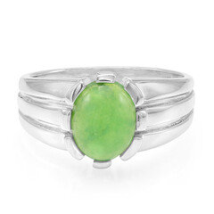 Anello in argento con Crisoprasio Imperiale