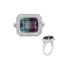Anello in argento con Fluorite Bicolore