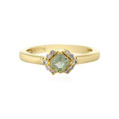 Anello in argento con Tormalina Neon della Nigeria
