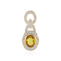Ciondolo in oro con Zaffiro Ceylon Giallo (AMAYANI)