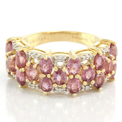 Anello in oro con Zaffiro Padparadscha (non riscaldato) (AMAYANI)