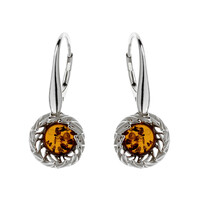 Orecchini in argento con Ambra Baltica