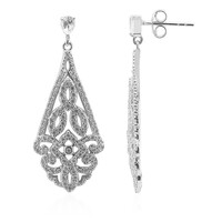 Orecchini in argento con Topazio Bianco