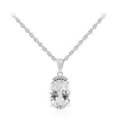 Collana in argento con Topazio Bianco