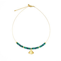 Collana in argento con Malachite