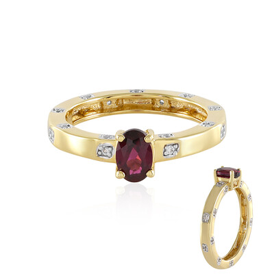 Anello in argento con Rodolite Lampone