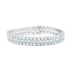 Bracciale in argento con Topazio Blu Cielo