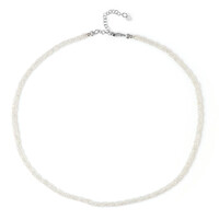 Collana in argento con Topazio Bianco