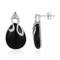 Orecchini in argento con Agata Nera