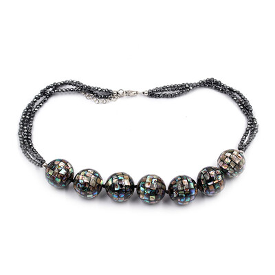 Collana in argento con Ematite Nera