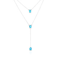 Collana in argento con Topazio Paraiba