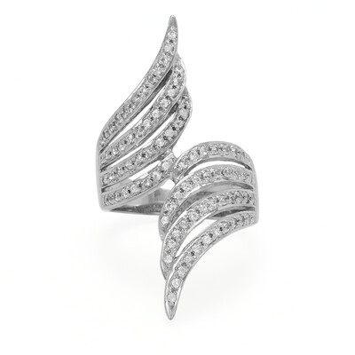 Anello in argento con Zaffiro Bianco