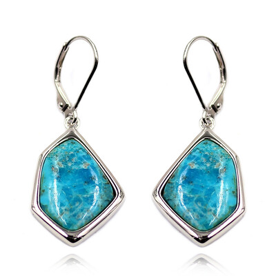 Orecchini in argento con Turchese Kingman Mohave Blu (Faszination Türkis)
