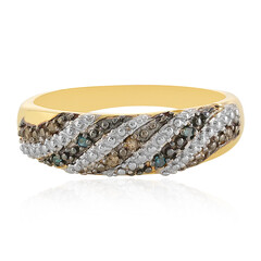 Anello in argento con Diamante Blu I3