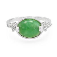 Anello in argento con Crisoprasio Imperiale
