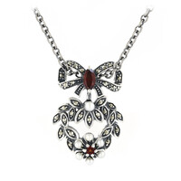 Collana in argento con Granato Mozambico