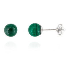 Orecchini in argento con Malachite